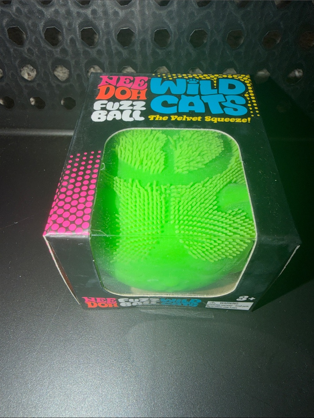 Needoh Wild Cats Fuzz Ball - Green Peace Sign